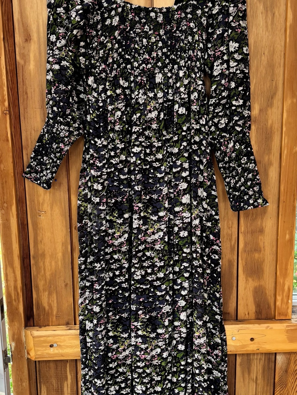 NWT GANNI Black Floral Printed Georgette Maxi Dress - Size EU 34 / US 2 - Picture 6 of 6